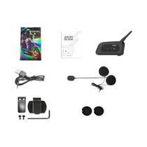 Intercomunicador Bluetooth Para Capacete De Moto XINOWY V6 pro 1200M Interfone De 3.5mm Para 6 Intercomunicador Bluetooth Para Capacete De Moto XINOWY V6 pro 1200M Interfone De 3.5mm Para 6