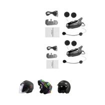 Intercomunicador Bluetooth Para Capacete De Motocicleta, Impermeável, Interfone Sem Fio De 30M Intercomunicador Bluetooth Para Capacete De Motocicleta, Impermeável, Interfone Sem Fio De 30M