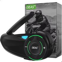 Intercomunicador Ejeas Q8 Fone Bluetooth Moto Capacete Conecta Até 6 100m Bateria 29hs Redução Ruído Prova D'água