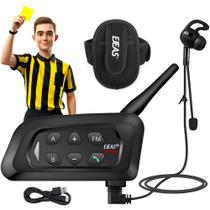 Intercomunicador EJEAS V4 Plus Fone Juiz Futebol Radio Comunicador Arbitro 1500m Conecta 4 Walk Talk