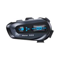 Intercomunicador Para Capacete De Moto Com Bluetooth 600M, Alto-falante E Reprodutor De Música