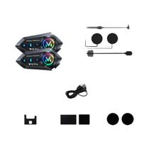Intercomunicador Para Capacete De Motocicleta 500M Chamada Mãos-Livres Compartilhamento De Música Intercomunicador Para Capacete De Motocicleta 500M Chamada Mãos-Livres Compartilhamento De Música