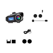 Intercomunicador Para Motocicleta À Prova d'Água 300M BT Sem Fio Para Capacete Para 2 Motociclistas Intercomunicador Para Motocicleta À Prova d'Água 300M BT Sem Fio Para Capacete Para 2 Motociclistas