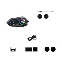 Intercomunicador Sem Fio Para Capacete De Motocicleta Y12 pro Com Microfone Duplo, À Prova D'Água,