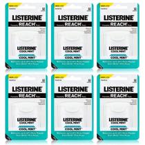 Interdental Floss Reach Listerine Cool Mint 50 m, pacote com 6