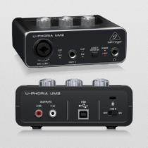 Interface Áudio Com Phantom Behringer U-Phoria Um2