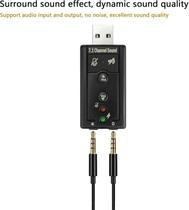 Interface Áudio USB P2 7.1 Canais Placa De Som Externa Notebook PC Gamer Fone Microfone Original