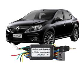 Interface Comando Volante Renault Logan 14 A 2017 2018 2019 Central Controle de Som no Volante do Veículo
