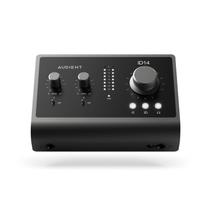 Interface de áudio Audient iD14 MKII com 2 pré-amplificadores Classe A pretos Interface de áudio Audient iD14 MKII com 2 pré-amplificadores Classe A pretos