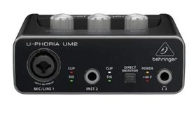 Interface De Áudio Behringer U-Phoria Um2 - Tau
