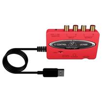 Interface de Áudio Behringer UCA222 Vermelha