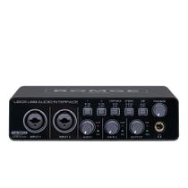 Interface de áudio BOMGE U202 USB com pré-amplificador de microfone XLR/TSR/TS