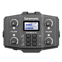 Interface de áudio de 4 canais para celular com 2 microfones Interface de áudio de 4 canais para celular com 2 microfones