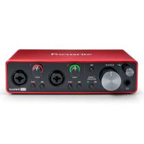 Interface De Áudio Focusrite 3Nd Gen Scarlett 2I2 3ª Geração