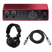 Interface de áudio Focusrite Scarlett 2i2 4ª Geração USB com kit