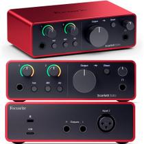 Interface de Áudio Focusrite Scarlett Solo 4th Gen - Placa de Áudio 4ª Geração