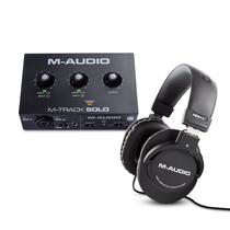 Interface de Áudio M-AUDIO M-Track Solo USB com Fones de Ouvido
