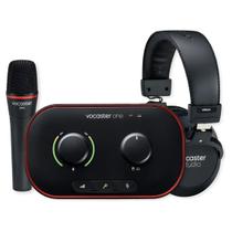 Interface de Áudio Profissional para Streaming e Podcast Kit Estúdio Completo Focusrite Vocaster One Studio