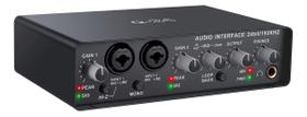 Interface De Áudio Q-24 Profissional 24 Bits 2 Canais Cor Preto