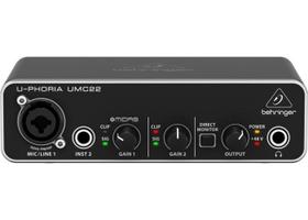 Interface De Áudio Usb 2 Canais Behringer Umc22