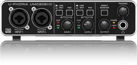 Interface de áudio USB HD 192kHz Behringer UMC202 HD