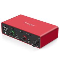 Interface de Áudio Wrugste Solo 24Bits 192kHz +48V Phantom