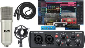 Interface de Gravação USB 2.0 Presonus AudioBox 96 com Software Studio One Artist, Microfone Condensador, Suporte Antichoque e Cabo XLR (Preto) Interface de Gravação USB 2.0 Presonus AudioBox 96 com Software Studio One Artist, Microfone Condensador, Suporte Antichoque e Cabo XLR (Preto)