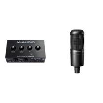 Interface USB M-Audio M-Track Duo com microfone AT2020 Interface USB M-Audio M-Track Duo com microfone AT2020