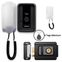 Interfone Porteiro Intelbras Ipr 1010 Id 2 Extensões Interna e 5 Tags Para Abertura e Fechadura Fx 500