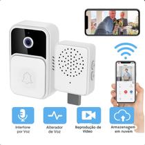 Interfone Residencial Wifi Branco Câmera Áudio Externa Vivo