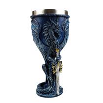 Interior de aço inoxidável azul Wine Goblet Dragon Sword Interior de aço inoxidável azul Wine Goblet Dragon Sword