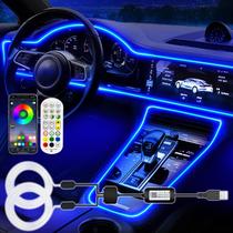 Interior de carro LED Strip Lights Jushope RGB USB Fiber Optic