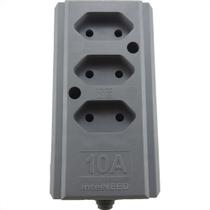 Interneed Tomada Barra 10A 3T.Cinza Interneed Tomada Barra 10A 3T.Cinza