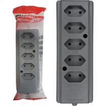 Interneed Tomada Barra 10A 5T.Cinza Interneed Tomada Barra 10A 5T.Cinza