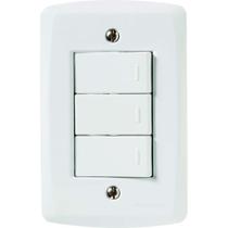Interr.triplo Simples 4x2 com 3 Teclas Paralelas 10a 250v Interr.triplo Simples 4x2 com 3 Teclas Paralelas 10a 250v