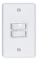 Interruptor 02 teclas Duplo Simples 6A 250v c/ PL 4x2 ILUMI