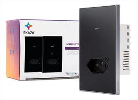 Interruptor 1 Botão Tomada Inteligente Vênus Ekaza Wi-Fi Preto Interruptor 1 Botão Tomada Inteligente Vênus Ekaza Wi-Fi Preto