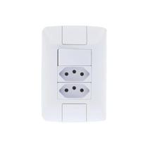 Interruptor 1 Secção Simples + Tomada Dupla 2P+T 10A 57241/087 ARIA - Tramontina