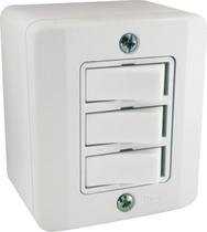 Interruptor 1 Simples e 2 Paralelos Sistema X Branco Radial Interruptor 1 Simples e 2 Paralelos Sistema X Branco Radial