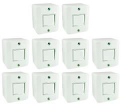 Interruptor 1 Tecla Bipolar Simples Sistema X Branco c/ 10 Interruptor 1 Tecla Bipolar Simples Sistema X Branco c/ 10