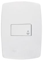 Interruptor 1 Tecla Campainha Linha Pérola Branca Radial Interruptor 1 Tecla Campainha Linha Pérola Branca Radial