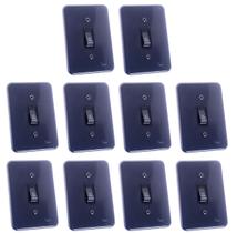 Interruptor 1 Tecla Campainha Linha Pollar Black Radial c/10 Interruptor 1 Tecla Campainha Linha Pollar Black Radial c/10