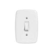 Interruptor 1 Tecla de Embutir Branco Lig Paralela Pluzie Interruptor 1 Tecla de Embutir Branco Lig Paralela Pluzie