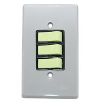 Interruptor 1 Tecla Simples 2 Paralelas Prata Radial 1801009 Interruptor 1 Tecla Simples 2 Paralelas Prata Radial 1801009