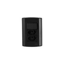 Interruptor 1 Tecla Simples + 2 tomadas 20A Pluzie matiz modular Interruptor 1 Tecla Simples + 2 tomadas 20A Pluzie matiz modular