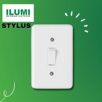 Interruptor 1 tecla simples 6A 250v placa 4x2 stylus