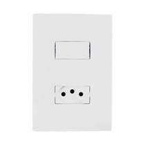 Interruptor 1 Tecla Simples e Tomada 10A Linha I9 - Ilumi