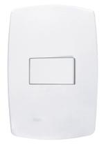 Interruptor 1 Tecla Simples Linha Pérola Branca Radial