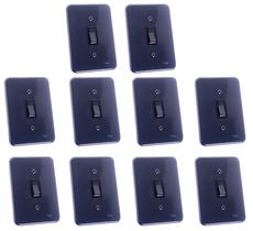 Interruptor 1 Tecla Simples Linha Pollar Black Radial c/ 10