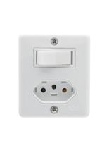 Interruptor 1 Tecla Simples + Tomada 2P + T 10A 250V Ilumi (63200) R12.67